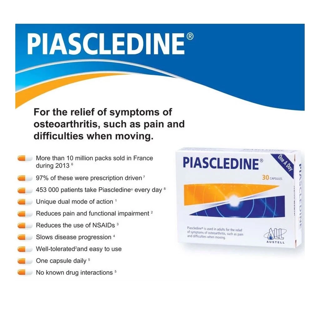 Piascledine 30 capsules natural osteoarthritis joint pain relief for hip and knee Piascledine 30 capsules natural osteoarthritis joint pain relief for hip and knee