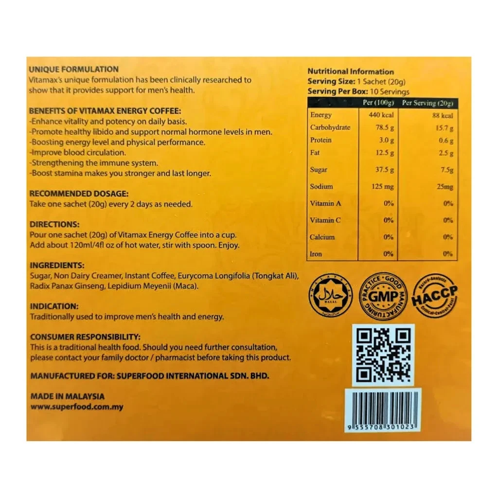 Vitamax Doubleshot Maca Coffee for Men Vitamax Doubleshot Maca Coffee for Men