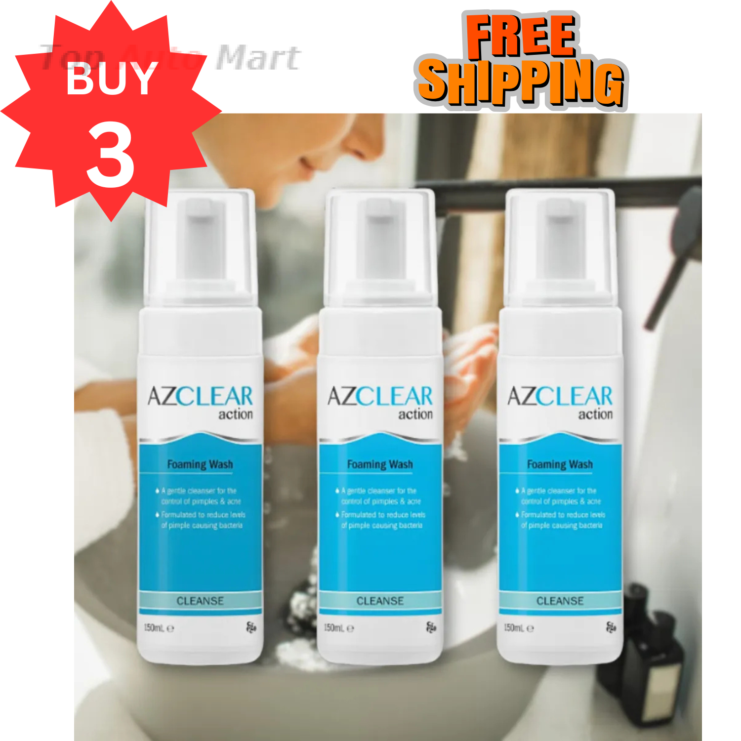 AZCLEAR Foaming Face Wash for Acne-Prone Skin | 150ml Best Sellers Health and Beauty AZCLEAR Foaming Face Wash for Acne-Prone Skin | 150ml Best Sellers Health and Beauty